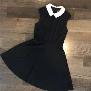 Black Betsy Johnson size 4 dress with pearl collar